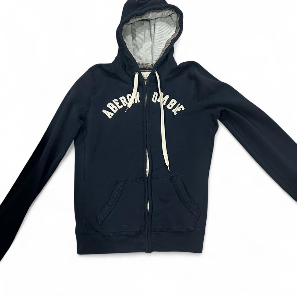 Vintage Abercrombie & Fitch Navy Zip-Up Hoodie